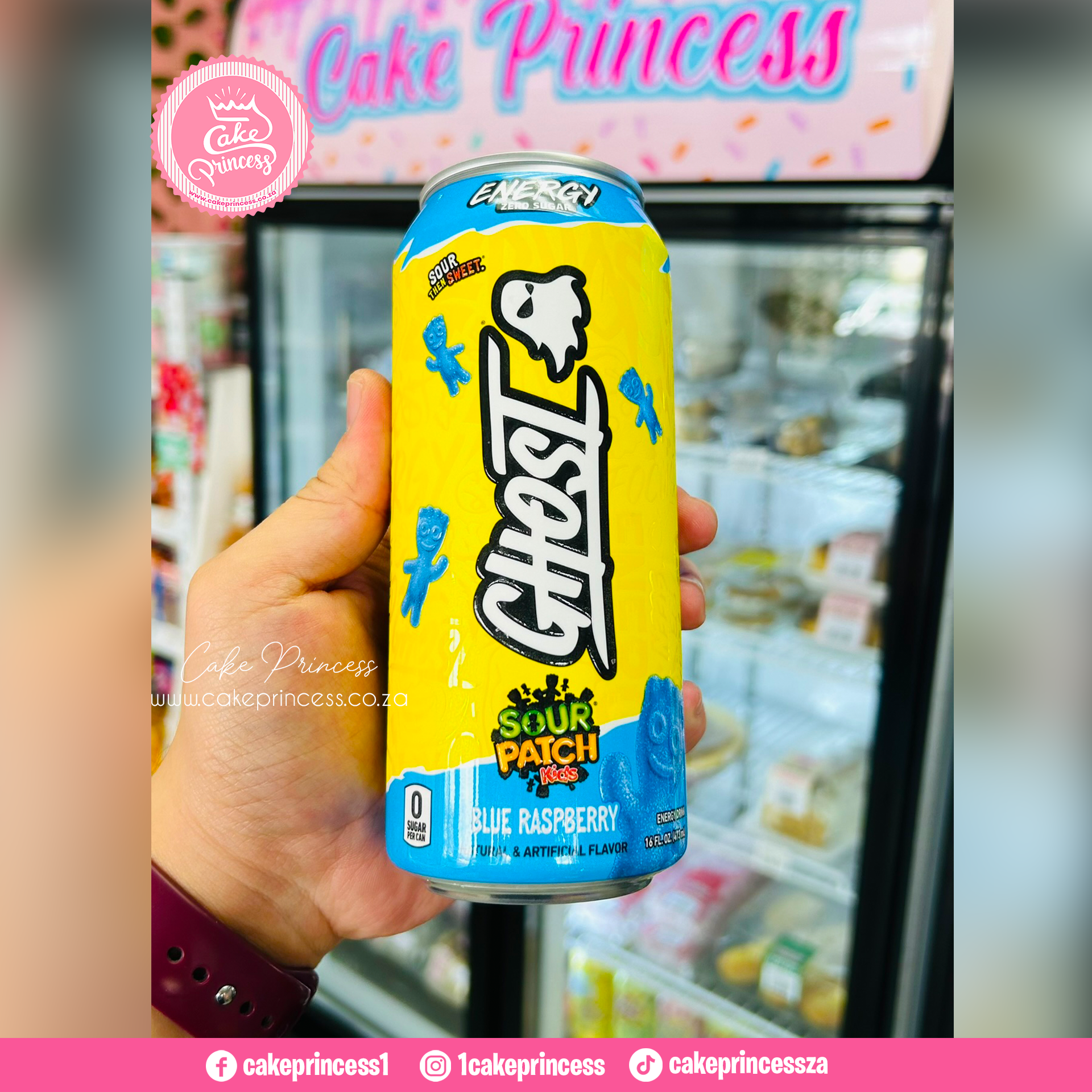 Ghost Energy Drink Sour Patch Blue Raspberry Flavour 500ml